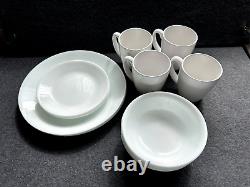 32 pc Dinnerware Winter Frost White Dinner Appetizer Plate Bowl Mug Corelle NEW