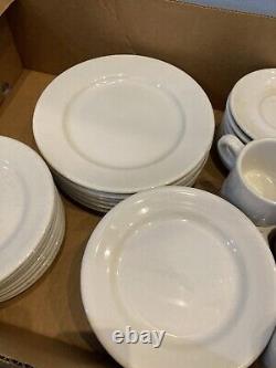 35 White Vintage Buffalo China Restaurant Ware Cups Plates Saucers Mugs Dinner