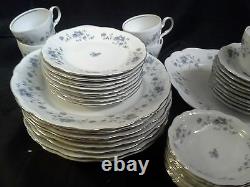 39 Pc Set For 6 Traditions China Johann Haviland White Blue Garland Dinnerware