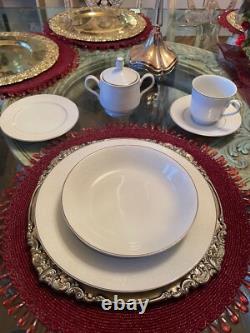 39 piece Carlion white dinner china set Plymouth 303