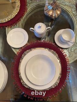 39 piece Carlion white dinner china set Plymouth 303
