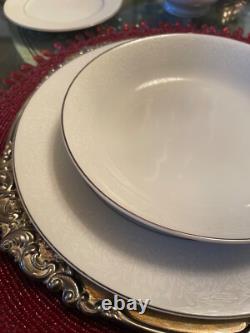 39 piece Carlion white dinner china set Plymouth 303
