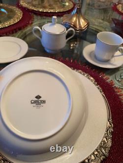 39 piece Carlion white dinner china set Plymouth 303