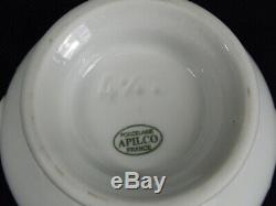 4 APILCO OCEAN All-White Porcelain Individual Handled Soup Bowls France Mint