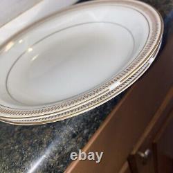 4 Boxes Of Emdeko Dalene 3432 71 pc White-Gold China Dinnerware Mixed Conditions