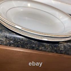 4 Boxes Of Emdeko Dalene 3432 71 pc White-Gold China Dinnerware Mixed Conditions