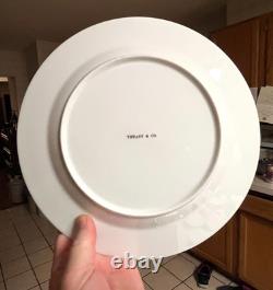 40 Pcs! TIFFANY White PORCELAIN Dinner Salad Dessert Plates Soup Bowls TIC2 Gold