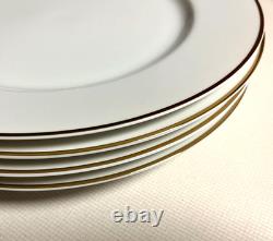 40 Pcs! TIFFANY White PORCELAIN Dinner Salad Dessert Plates Soup Bowls TIC2 Gold