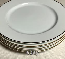 40 Pcs! TIFFANY White PORCELAIN Dinner Salad Dessert Plates Soup Bowls TIC2 Gold