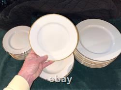 40 Pcs! TIFFANY White PORCELAIN Dinner Salad Dessert Plates Soup Bowls TIC2 Gold 40 Pcs! TIFFANY White PORCELAIN Dinner Salad Dessert Plates Soup Bowls TIC2 Gold