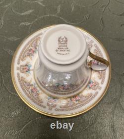 40 pc Lenox Versailles China Set-8 settings, Ivory/Floral with 24 k Gold Trim