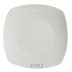 40-piece Dinnerware Set Everyday Square White Ceramic Expanded 8 Place Settings