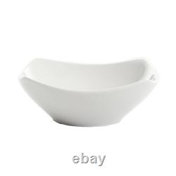 40-piece Dinnerware Set Everyday Square White Ceramic Expanded 8 Place Settings
