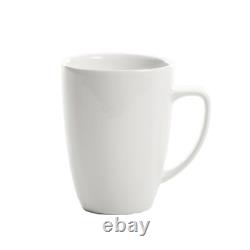 40-piece Dinnerware Set Everyday Square White Ceramic Expanded 8 Place Settings
