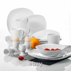 40pcs Dinner Set Porcelain Crockery Dining Service for 8 Plates Bowls Dinnerware