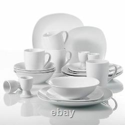 40pcs Dinner Set Porcelain Crockery Dining Service for 8 Plates Bowls Dinnerware