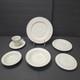 42 Pcs Sone China Dinnerware Set 6 Place Elegant Embossed Rose Design Mars 3301