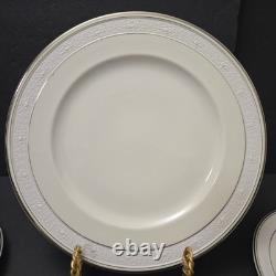 42 Pcs Sone China Dinnerware Set 6 Place Elegant Embossed Rose Design Mars 3301