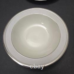 42 Pcs Sone China Dinnerware Set 6 Place Elegant Embossed Rose Design Mars 3301