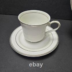 42 Pcs Sone China Dinnerware Set 6 Place Elegant Embossed Rose Design Mars 3301