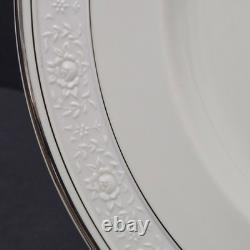 42 Pcs Sone China Dinnerware Set 6 Place Elegant Embossed Rose Design Mars 3301
