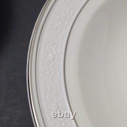 42 Pcs Sone China Dinnerware Set 6 Place Elegant Embossed Rose Design Mars 3301