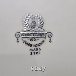 42 Pcs Sone China Dinnerware Set 6 Place Elegant Embossed Rose Design Mars 3301