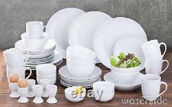 42 Piece Dinner Set Plates Bowls Mugs Dinnerware Crockery Dining Service for 6