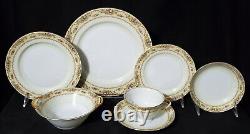 42 pc MEITO CHINA Dinnerware Set HAND-PAINTED Service / 6 JAPAN Porcelain MINTY1