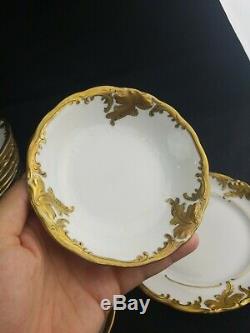 44 Pcs WAWEL Polish White And Gold Dinnerware China Set Poland Porcelain