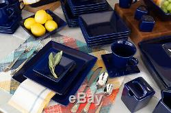 45-Piece Square Dinnerware Set For 6 Banquet Dinner Plates Dinning Bowls Dishes