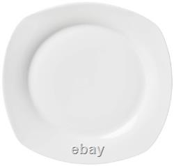 45-Piece Square Dinnerware Set, White