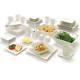 45-Piece White Dinnerware Set Dinning Plate Dish Bowl Cups Dinner For 6 Square