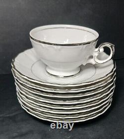 45pc Set Silver Sonata Fine China 5pc Dinner Setting For 8 Japan 3639 + Creamer+