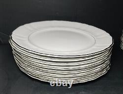 45pc Set Silver Sonata Fine China 5pc Dinner Setting For 8 Japan 3639 + Creamer+