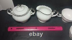 45pc Set Silver Sonata Fine China 5pc Dinner Setting For 8 Japan 3639 + Creamer+