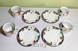 46-Pc Tienshan Magnolia Fine China-5 Pc Service for 8 + 6 Pc Service-Pristine