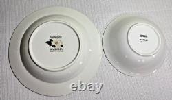 46-Pc Tienshan Magnolia Fine China-5 Pc Service for 8 + 6 Pc Service-Pristine