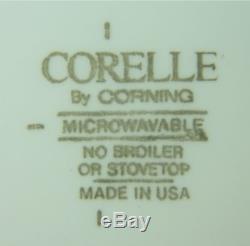 47-pieces Of Corning Corelle Glass Enhancements White Swirl Pattern Dinnerware
