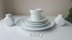 48 Pc Noritake Barbados 6926 Younger Image China, White on White Dinnerware Set