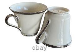 48 Piece LENOX Solitaire Fine Bone China Dinnerware Platinum Trim USA MINT MINT