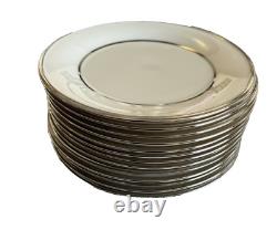 48 Piece LENOX Solitaire Fine Bone China Dinnerware Platinum Trim USA MINT MINT
