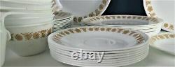 48 Pieces Corelle Butterfly Gold Dinnerware Complete 8 Place Setting Plus More