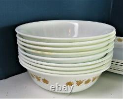 48 Pieces Corelle Butterfly Gold Dinnerware Complete 8 Place Setting Plus More