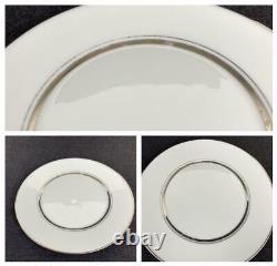 48pc OXFORD LENOX LEXINGTON Porcelain Platinum Dinnerware Service Plate Cup Bowl