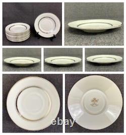 48pc OXFORD LENOX LEXINGTON Porcelain Platinum Dinnerware Service Plate Cup Bowl