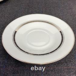 48pc OXFORD LENOX LEXINGTON Porcelain Platinum Dinnerware Service Plate Cup Bowl