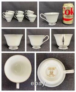 48pc OXFORD LENOX LEXINGTON Porcelain Platinum Dinnerware Service Plate Cup Bowl