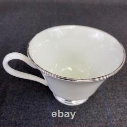 48pc OXFORD LENOX LEXINGTON Porcelain Platinum Dinnerware Service Plate Cup Bowl