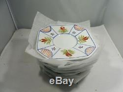 49 Pieces Of Quimper Pottery Mistral Blue Dinnerware